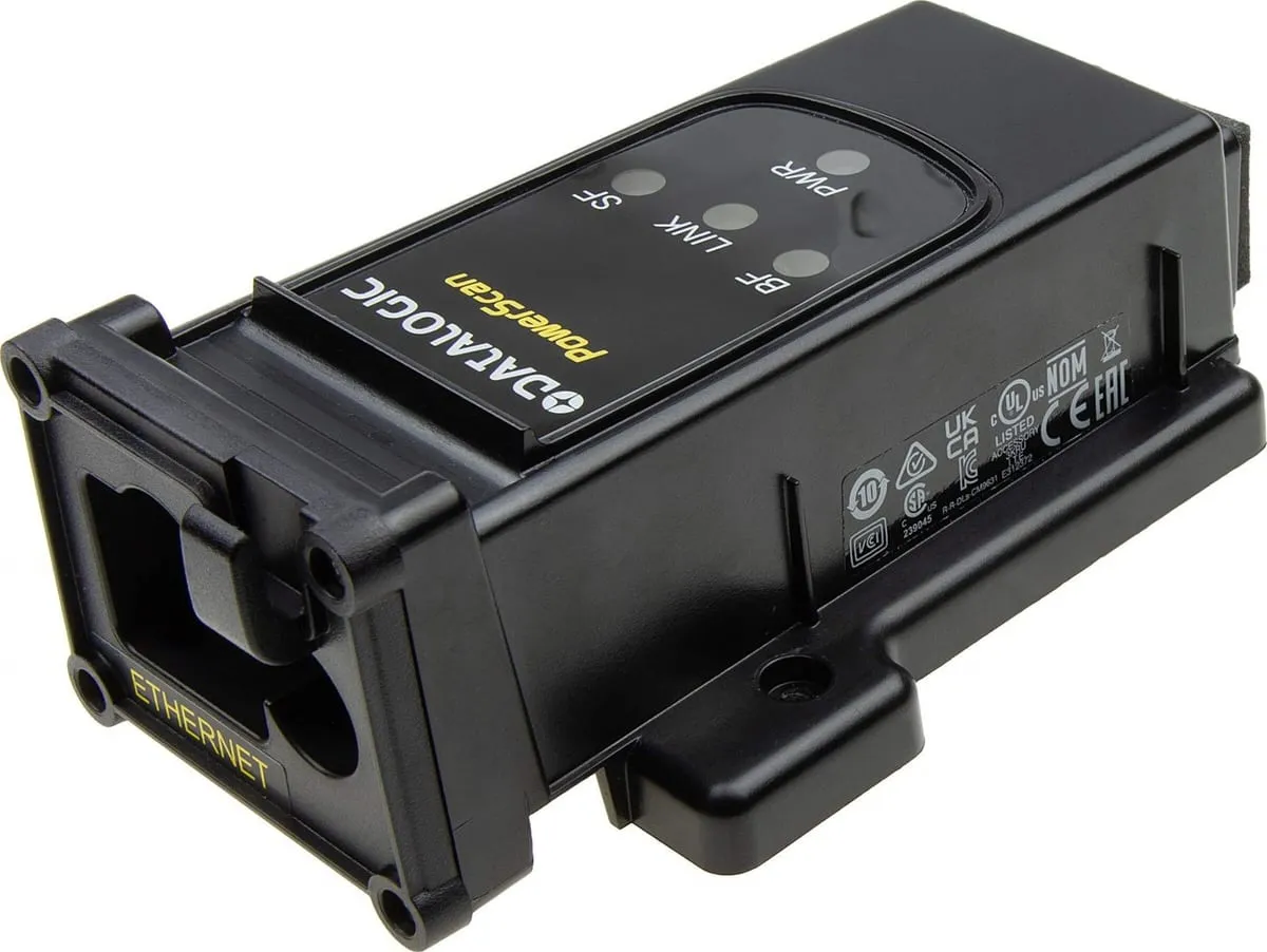 Datalogic CM9680 Ethernet/PROFINET bağlantı modülü, yandan görünüm